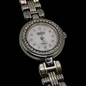 Regent Silver Quartz Womens Watch with Crystal Details